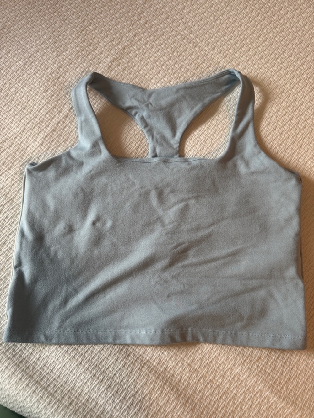 SET Active Racerback Crop Tank Top - Dusty Blue